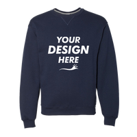 Russell Athletic Unisex Dri Power® Crewneck Sweatshirt, Navy, Front view, Mockup