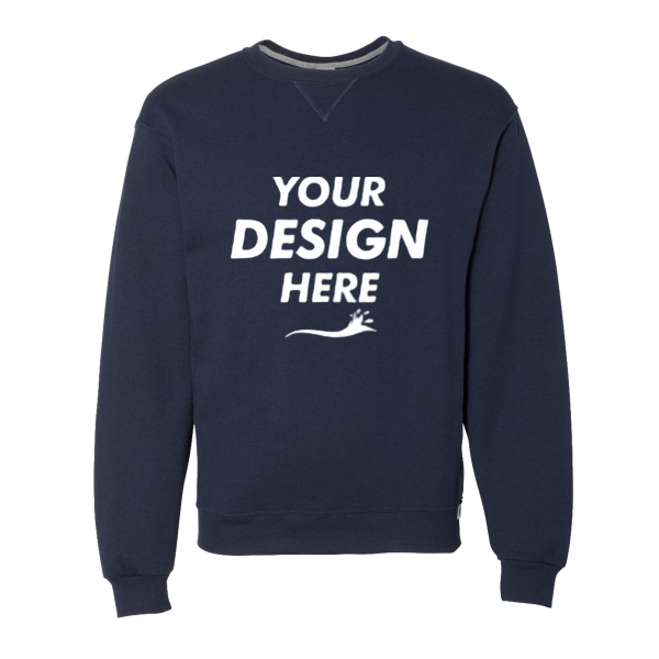 Russell Athletic Unisex Dri Power® Crewneck Sweatshirt, Navy, Front view, Mockup