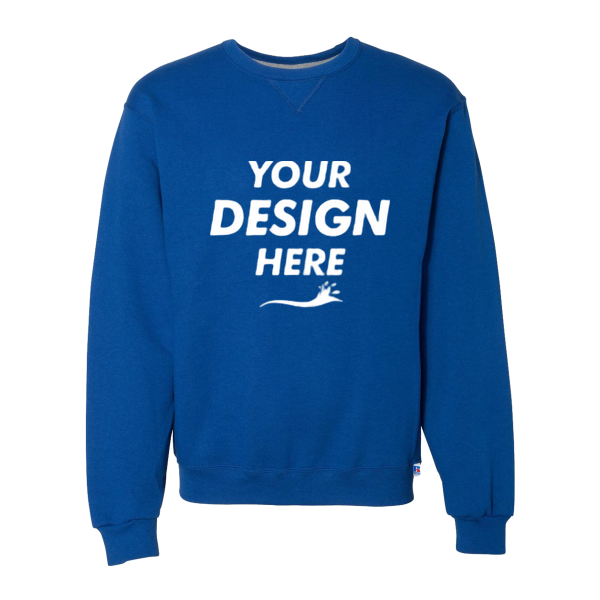 Russell Athletic Unisex Dri Power® Crewneck Sweatshirt, Royal, Front view, Mockup