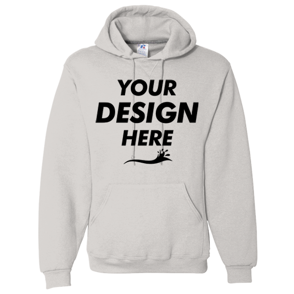 Russell Athletic Unisex Dri Power® Hooded Sweatshirt, Ash, Front view, Mockup