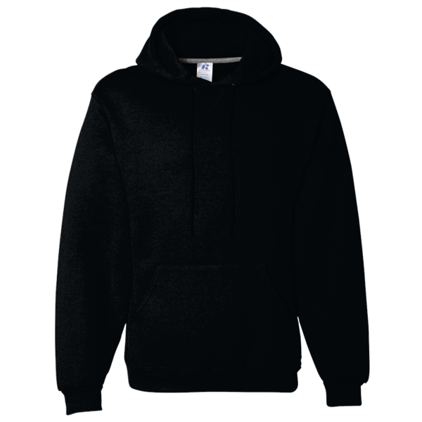 Russell Athletic Unisex Dri Power® Hooded Sweatshirt, Black, Front view