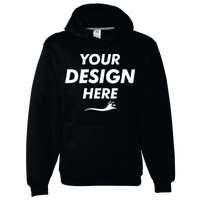 Russell Athletic Unisex Dri Power® Hooded Sweatshirt, Black, Front view, Mockup