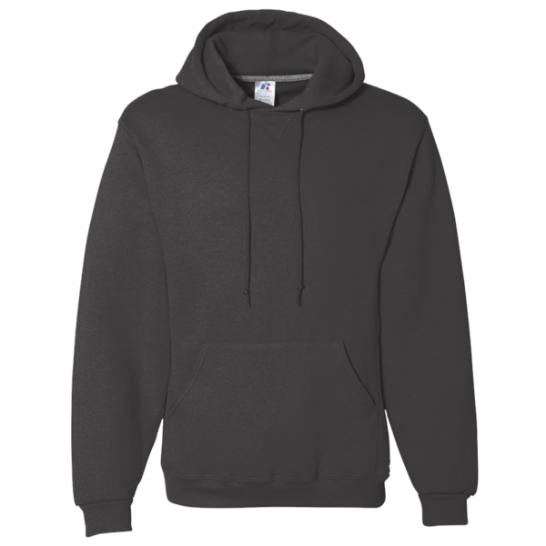 Russell Athletic Unisex Dri Power® Hooded Sweatshirt, Black Heather, Front view