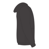 Russell Athletic Unisex Dri Power® Hooded Sweatshirt, Black Heather, Right Sleeve view