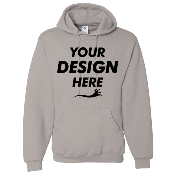 Russell Athletic Unisex Dri Power® Hooded Sweatshirt, Oxford, Front view, Mockup
