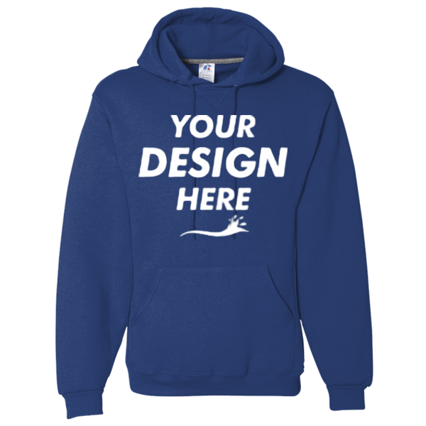Russell Athletic Unisex Dri Power® Hooded Sweatshirt, Royal, Front view, Mockup