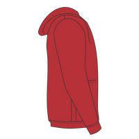Russell Athletic Unisex Dri Power® Hooded Sweatshirt, True Red, Right Sleeve view