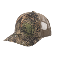 Russell Outdoors Camo Snapback Trucker Cap, Mossy Oak Dna / Khaki, Left Side view