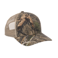 Russell Outdoors Camo Snapback Trucker Cap, Mossy Oak Dna / Khaki, Right Side view