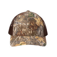 Russell Outdoors Camo Snapback Trucker Cap, Realtree Edge / Brown, Front view