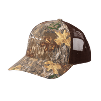 Russell Outdoors Camo Snapback Trucker Cap, Realtree Edge / Brown, Left Side view