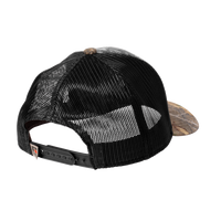 Russell Outdoors Camo Snapback Trucker Cap, Realtree Edge / Deep Black, Back view