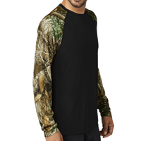Russell Outdoors Realtree ® Colorblock Performance Long Sleeve Tee, Black / Realtree Edge, Right Sleeve view