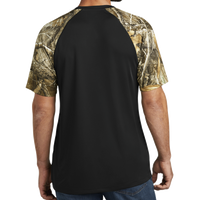 Russell Outdoors Realtree ® Colorblock Performance Tee, Black / Realtree Edge, Back view