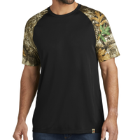 Russell Outdoors Realtree ® Colorblock Performance Tee, Black / Realtree Edge, Front view