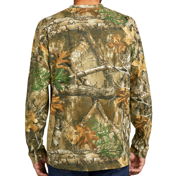 Russell Outdoors Realtree ® Long Sleeve Pocket Tee, Realtree Edge, Back view