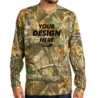 Russell Outdoors Realtree ® Long Sleeve Pocket Tee, Realtree Edge, Front view, Mockup