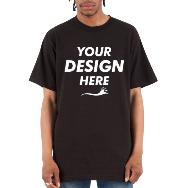 Shaka Wear Unisex Active T-Shirt, Black, Front view, Mockup