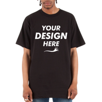 Shaka Wear Unisex Active T-Shirt, Black, Front view, Mockup