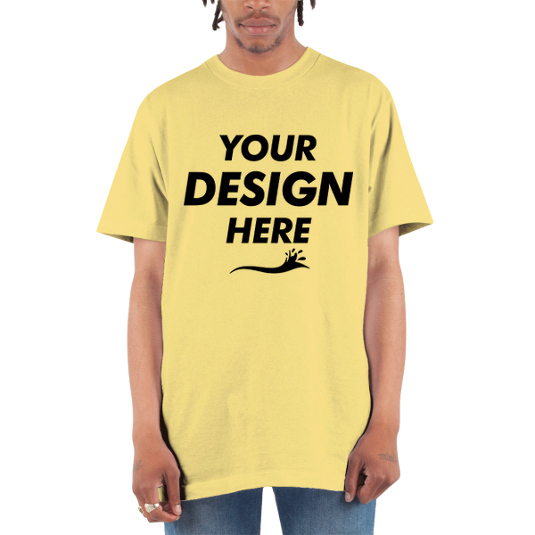 Shaka Wear Unisex Active T-Shirt, Blonde, Front view, Mockup