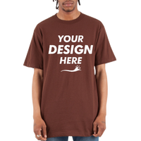 Shaka Wear Unisex Active T-Shirt, Brown, Front view, Mockup