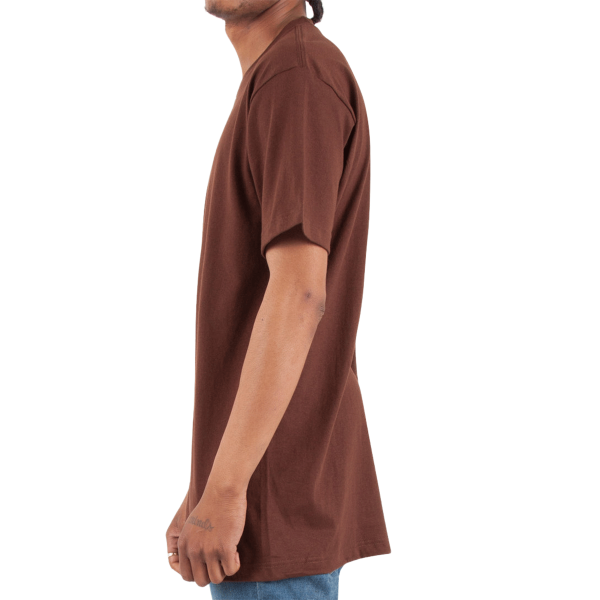 Shaka Wear Unisex Active T-Shirt, Brown, Left Sleeve view