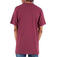 Shaka Wear Unisex Active T-Shirt, Burgundy, Back view