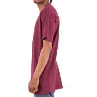 Shaka Wear Unisex Active T-Shirt, Burgundy, Left Sleeve view