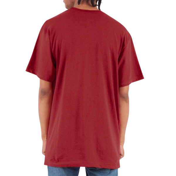 Shaka Wear Unisex Active T-Shirt, Cardinal, Back view