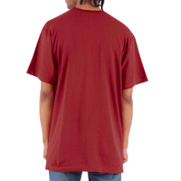Shaka Wear Unisex Active T-Shirt, Cardinal, Back view