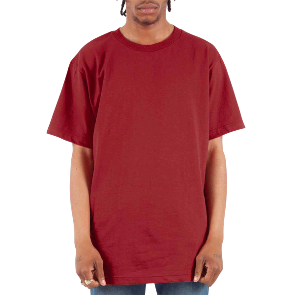 Shaka Wear Unisex Active T-Shirt, Cardinal, Front view