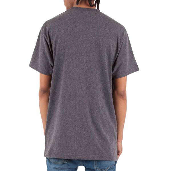 Shaka Wear Unisex Active T-Shirt, Charcoal Grey Heather, Back view