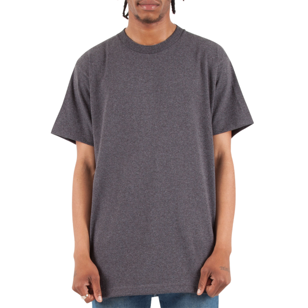 Shaka Wear Unisex Active T-Shirt, Charcoal Grey Heather, Front view