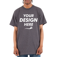 Shaka Wear Unisex Active T-Shirt, Charcoal Grey Heather, Front view, Mockup