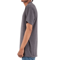 Shaka Wear Unisex Active T-Shirt, Charcoal Grey Heather, Left Sleeve view