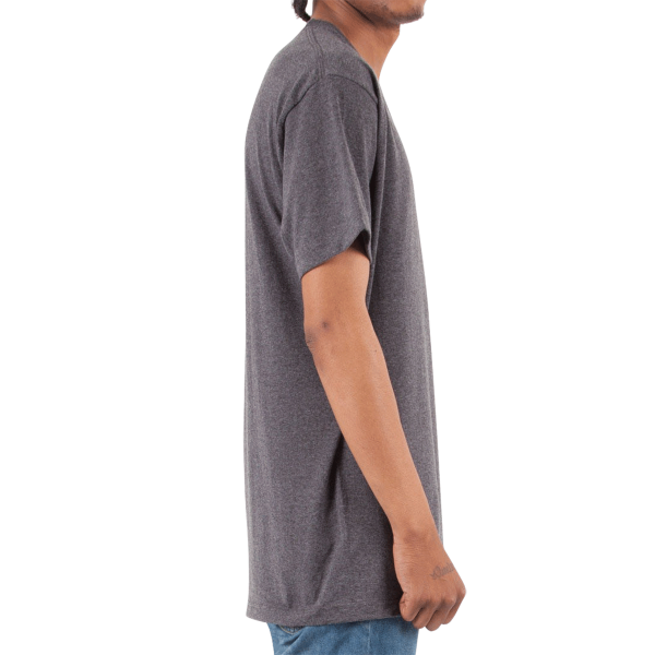 Shaka Wear Unisex Active T-Shirt, Charcoal Grey Heather, Right Sleeve view