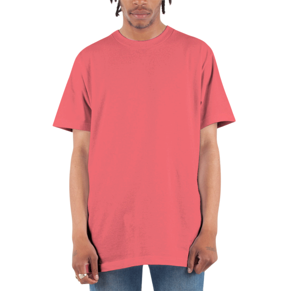 Shaka Wear Unisex Active T-Shirt, Coral, Front view
