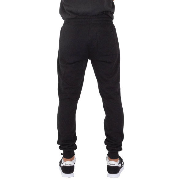 Shaka Wear Unisex Fleece Joggers, Black, Back view