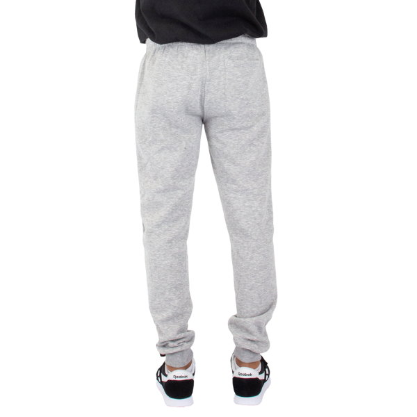 Shaka Wear Unisex Fleece Joggers, Heather Grey, Back view