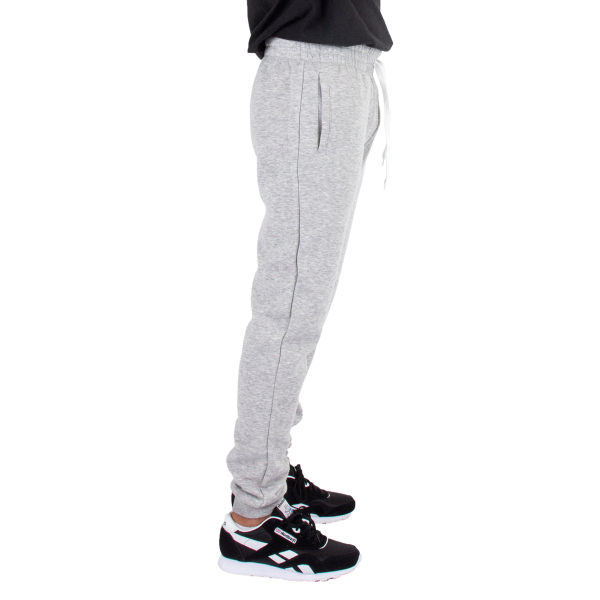 Shaka Wear Unisex Fleece Joggers, Heather Grey, Right Side view