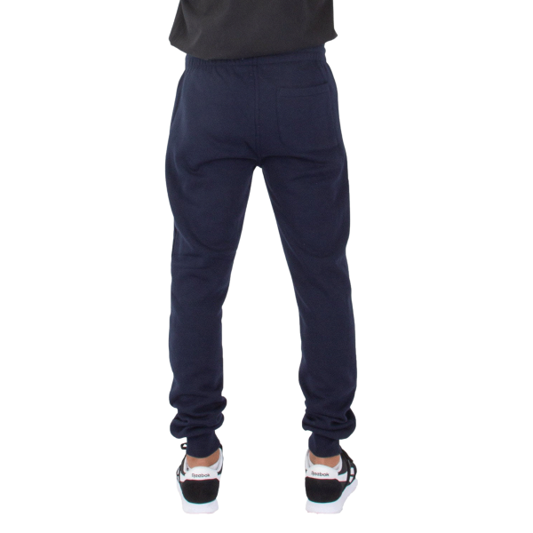 Shaka Wear Unisex Fleece Joggers, Navy, Back view