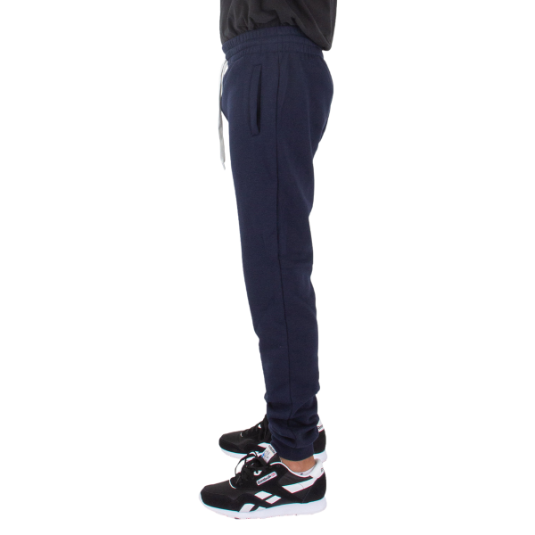 Shaka Wear Unisex Fleece Joggers, Navy, Left Side view