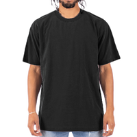 Shaka Wear Unisex Max Heavyweight Garment-Dyed T-Shirt, Black, Front view