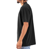 Shaka Wear Unisex Max Heavyweight Garment-Dyed T-Shirt, Black, Left Sleeve view