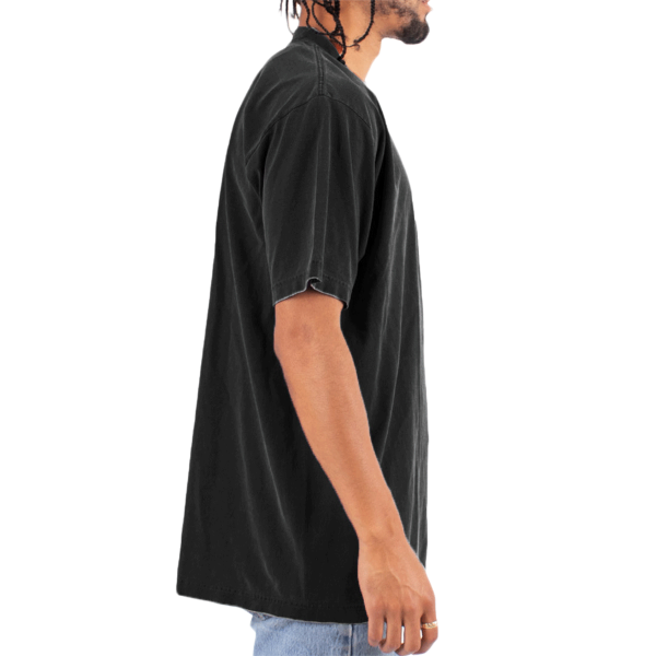 Shaka Wear Unisex Max Heavyweight Garment-Dyed T-Shirt, Black, Right Sleeve view