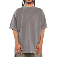 Shaka Wear Unisex Max Heavyweight Garment-Dyed T-Shirt, Cement, Front view