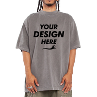 Shaka Wear Unisex Max Heavyweight Garment-Dyed T-Shirt, Cement, Front view, Mockup