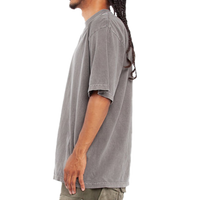 Shaka Wear Unisex Max Heavyweight Garment-Dyed T-Shirt, Cement, Left Sleeve view