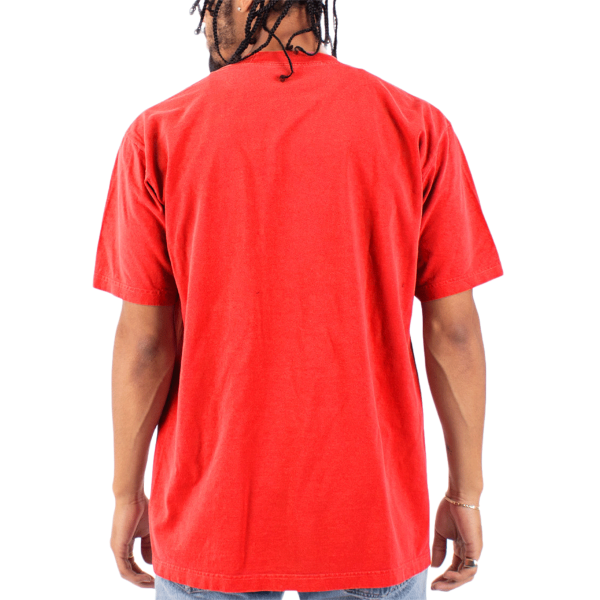 Shaka Wear Unisex Max Heavyweight Garment-Dyed T-Shirt, Cherry Tomato, Back view
