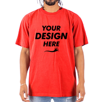 Shaka Wear Unisex Max Heavyweight Garment-Dyed T-Shirt, Cherry Tomato, Front view, Mockup